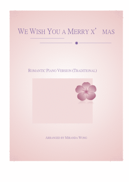Free Sheet Music We Wish You A Merry Christmas Romantic Christmas Piano Solo With Chords