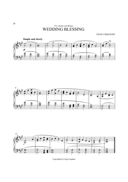 Wedding Blessing Sheet Music