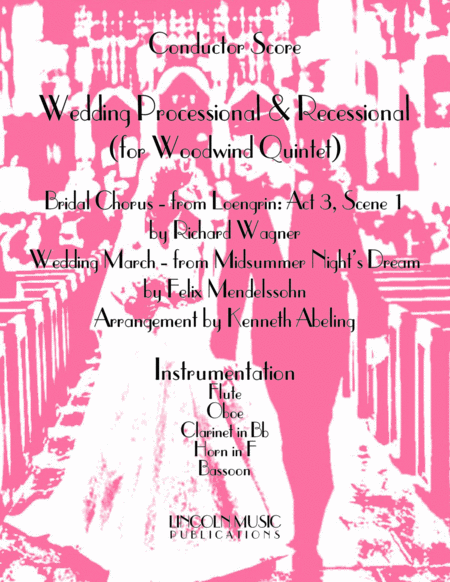 Wedding Processional Recessional For Woodwind Quintet Sheet Music