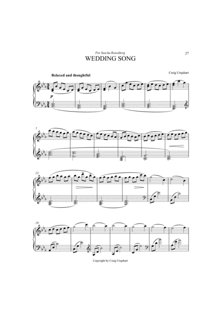 Wedding Song Sheet Music