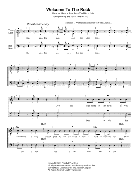Free Sheet Music Welcome To The Rock