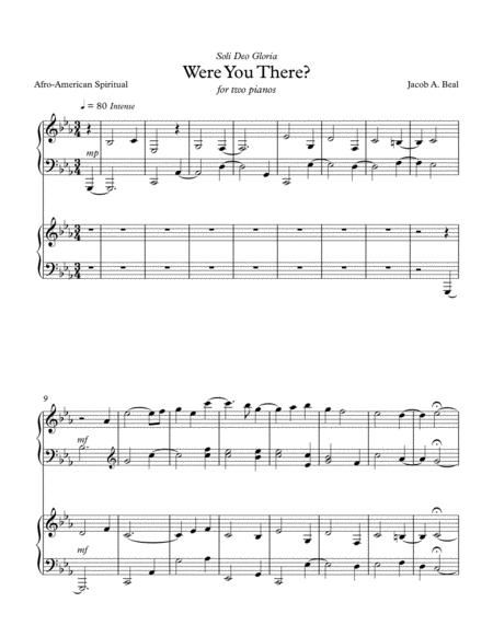 Were You There Sheet Music