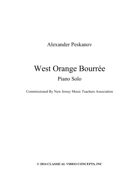 West Orange Bourree Sheet Music