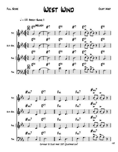 West Wind Lead Sheet Sheet Music