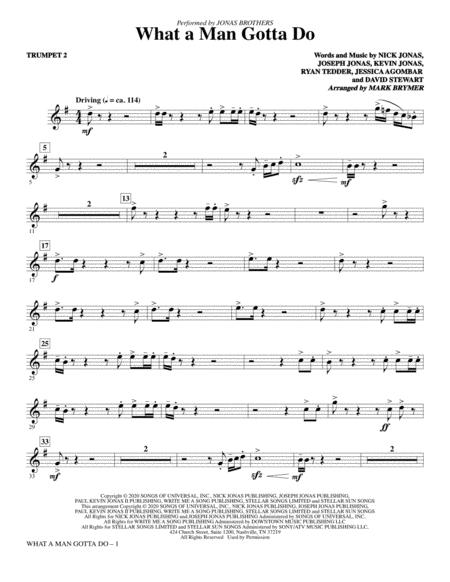 What A Man Gotta Do Arr Mark Brymer Bb Trumpet 2 Sheet Music