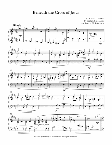 Free Sheet Music What A Wonderful World For 2 Part Choir Sop Ten