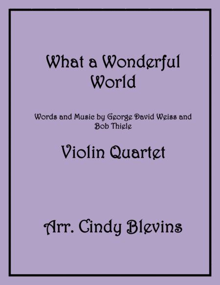 What A Wonderful World For Violin Quartet Sheet Music