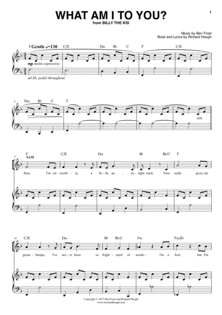 Free Sheet Music What Am I To You