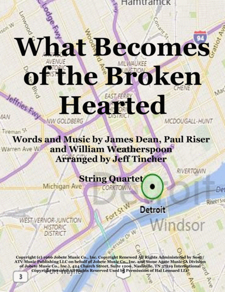 What Becomes Of The Broken Hearted Sheet Music