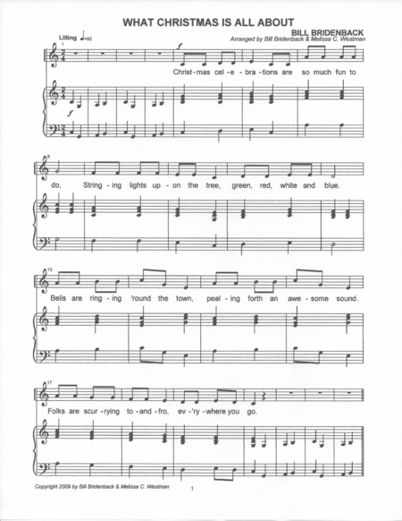 Free Sheet Music What Christmas Is All About