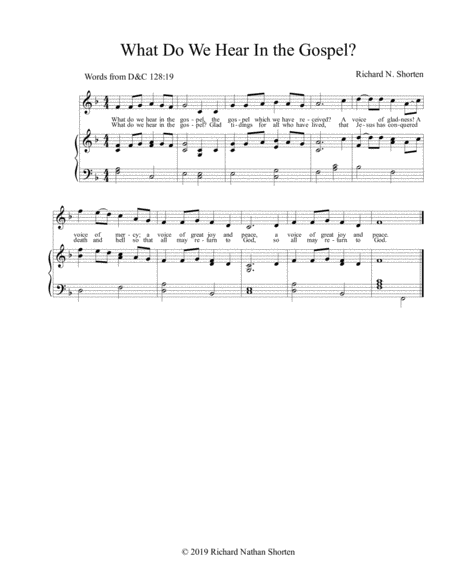 What Do We Hear In The Gospel Sheet Music