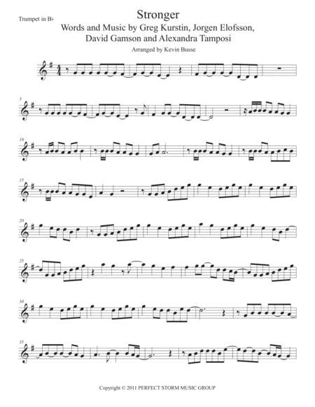 What Doesnt Kill You Makes You Stronger Trumpet Sheet Music