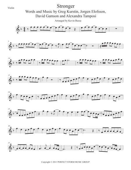 What Doesnt Kill You Makes You Stronger Violin Sheet Music