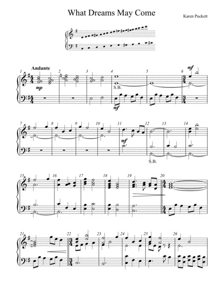 What Dreams May Come Sheet Music