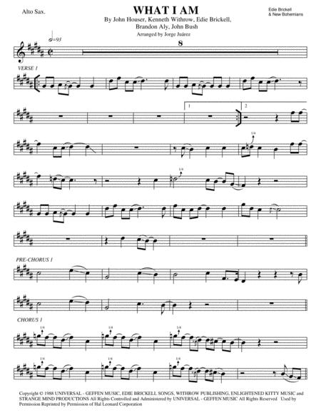 What I Am Alto Sax Sheet Music