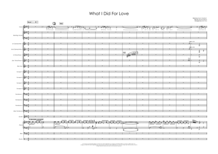 What I Did For Love Vocal With Big Band Sheet Music