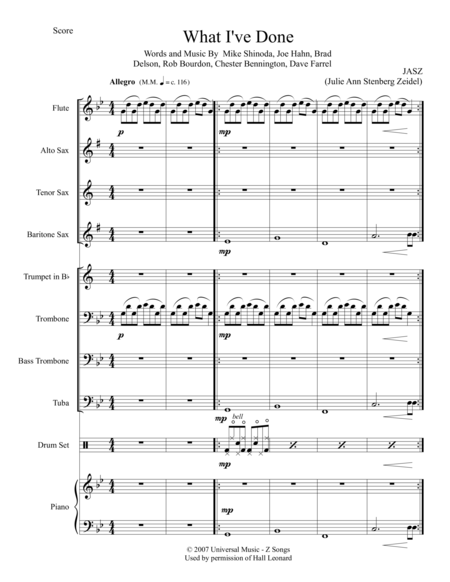 What I Ve Done Sheet Music