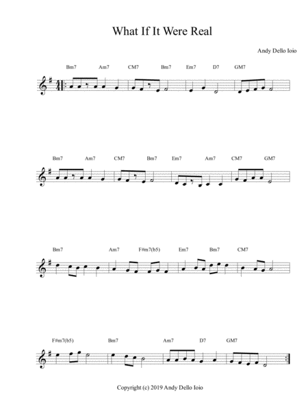 What If It Were Real Sheet Music