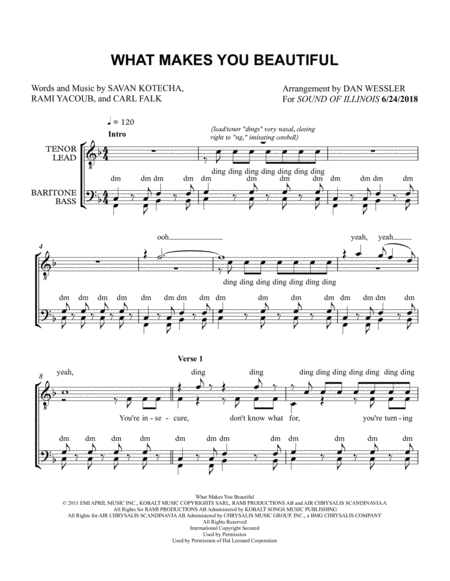 Free Sheet Music What Makes You Beautiful