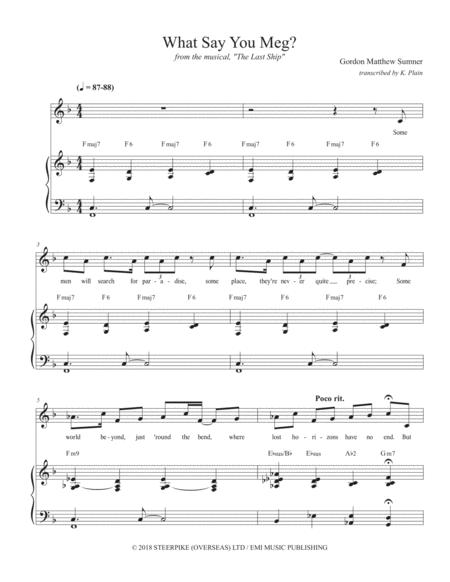 What Say You Meg F Major Sheet Music