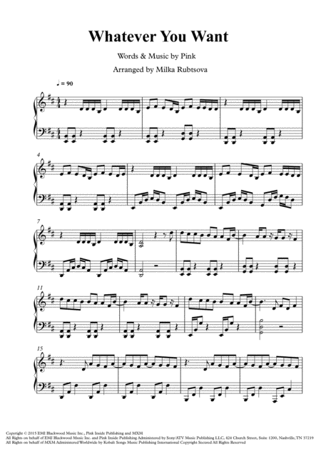 Free Sheet Music Whatever You Want