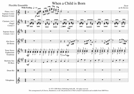 Free Sheet Music When A Child Is Born Flexible Wind Ensemble