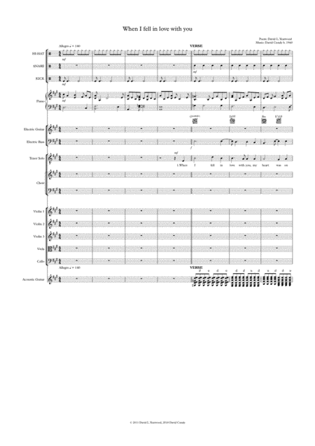 Free Sheet Music When I Fell In Love With You