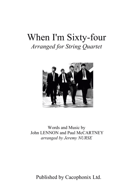 When I M Sixty Four String Quartet Sheet Music