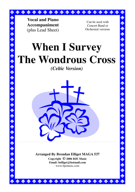 Free Sheet Music When I Survey The Wondrous Cross Celtic Version Piano And Vocal Pdf