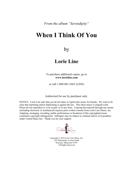 When I Think Of You Sheet Music