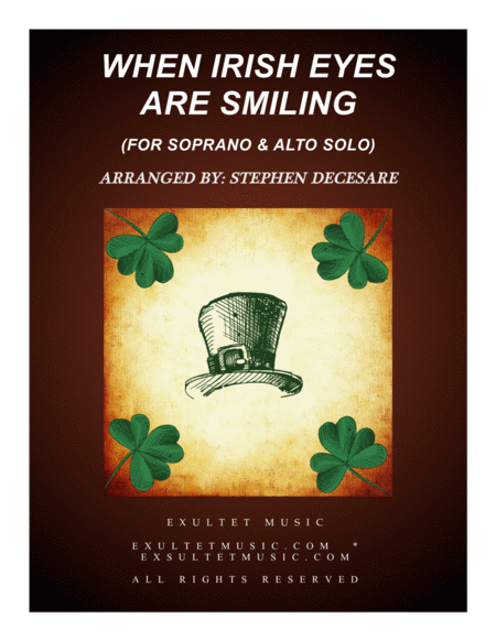Free Sheet Music When Irish Eyes Are Smiling Duet For Soprano And Alto Solo