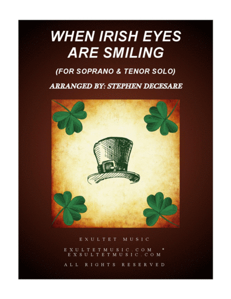 Free Sheet Music When Irish Eyes Are Smiling Duet For Soprano And Tenor Solo