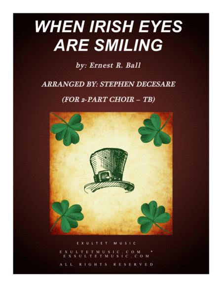 When Irish Eyes Are Smiling For 2 Part Choir Tb Sheet Music