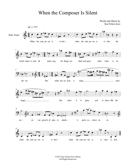 Free Sheet Music When The Composer Is Silent