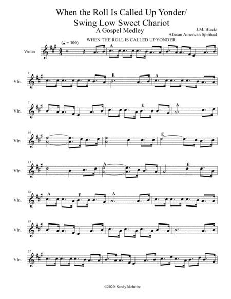 When The Roll Is Called Up Yonder Swing Low Sweet Chariot Sheet Music