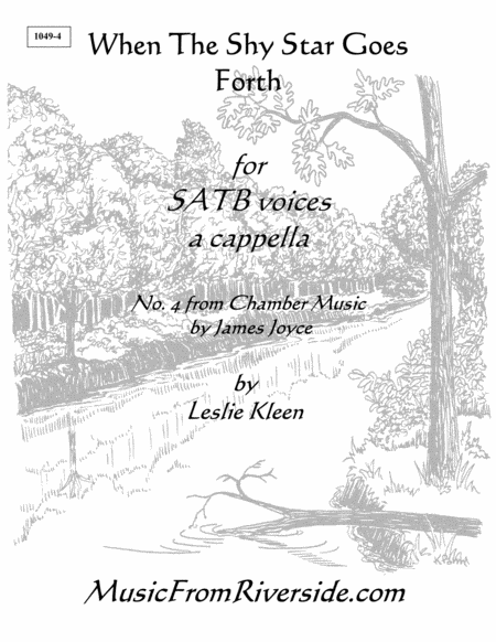 When The Shy Star Goes Forth For Satb A Cappella Sheet Music