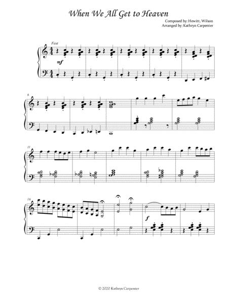 Free Sheet Music When We All Get To Heaven Advanced Piano