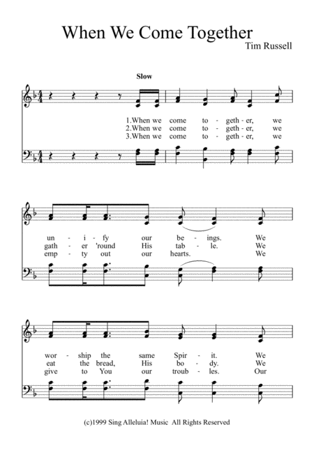 When We Come Together Sheet Music