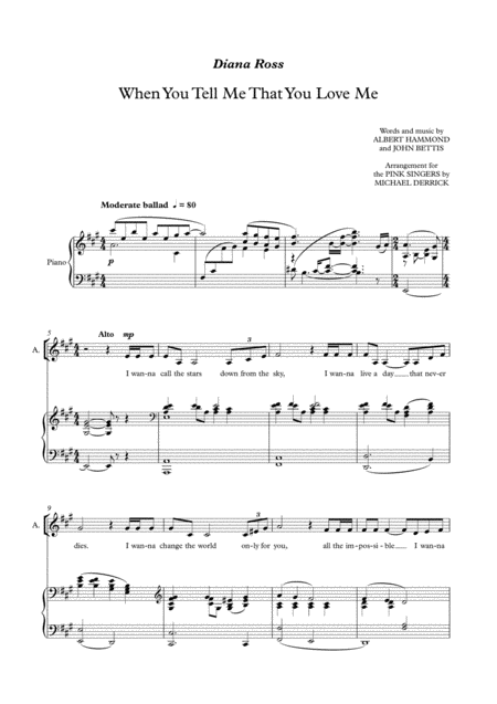 Free Sheet Music When You Tell Me That You Love Me