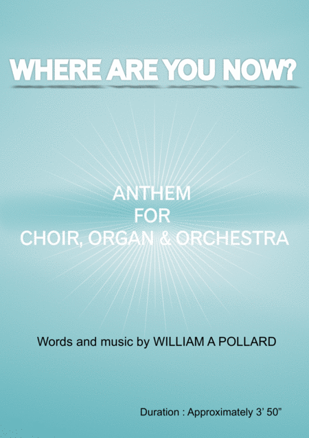 Free Sheet Music Where Are You Now