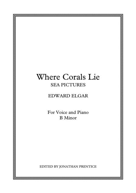 Where Corals Lie Sea Pictures B Minor Sheet Music