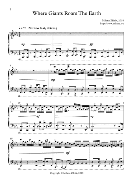 Where Giants Roam The Earth Sheet Music