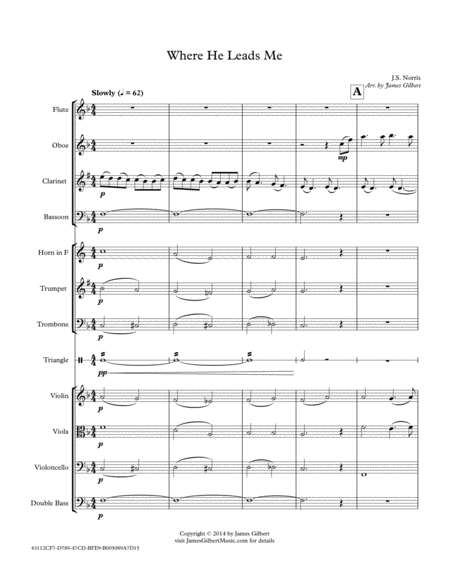 Where He Leads Me Ie077 Sheet Music