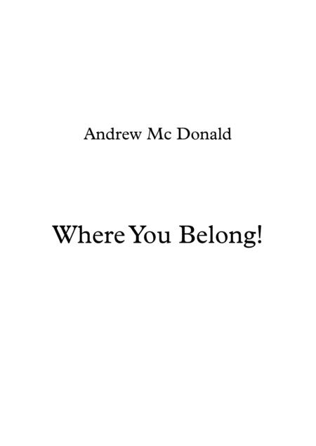 Where You Belong Sheet Music