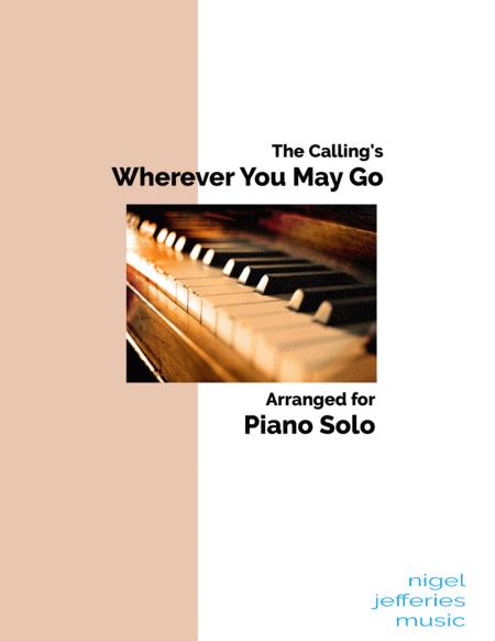Free Sheet Music Wherever You Will Go Arranged For Piano Solo