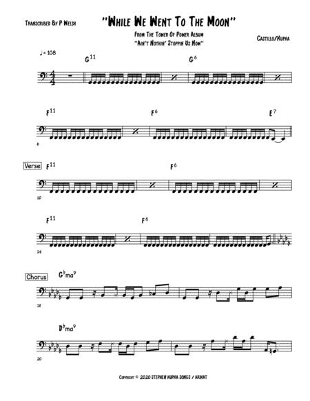 Free Sheet Music While We Went To The Moon Bass Guitar Tab