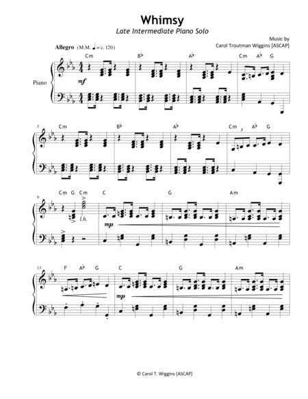 Free Sheet Music Whimsy