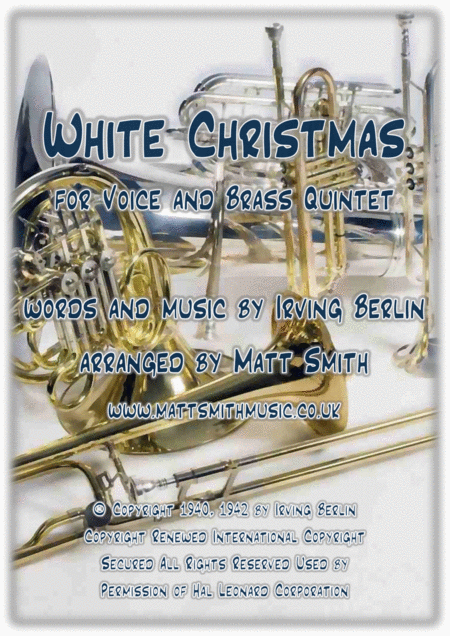 White Christmas By Irving Berlin Voice And Brass Quintet Sheet Music