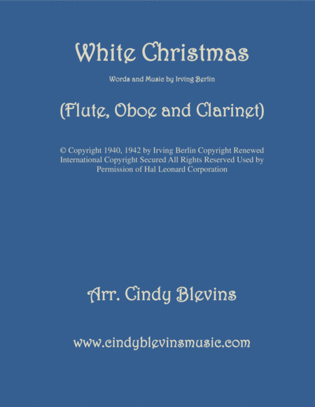 Free Sheet Music White Christmas For Flute Oboe And Clarinet