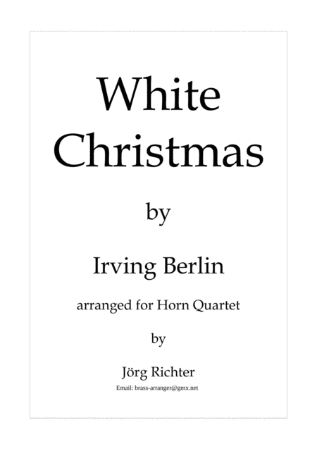 White Christmas Fr Hornquartett Sheet Music